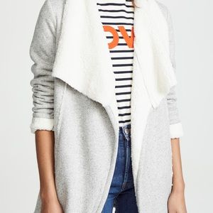 Jack by BB Dakota Gray and White Open Front Jacket